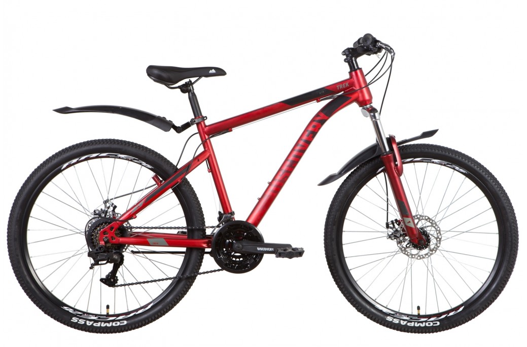Велосипед Discovery TREK AM DD 26" рама М (2022) Красный